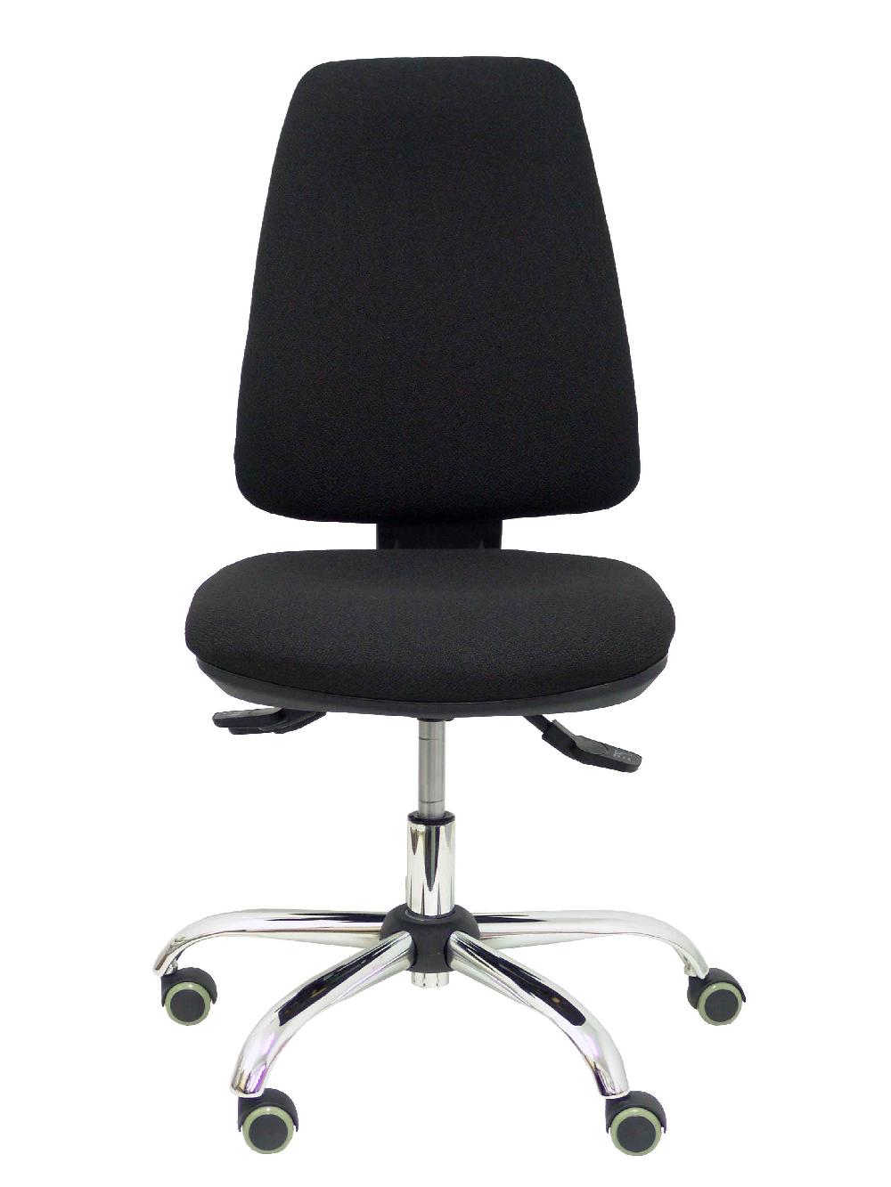 Piqueras Y Crespo Silla Elche S 24 Horas Bali Negro Base Cromada Ruedas Parqué