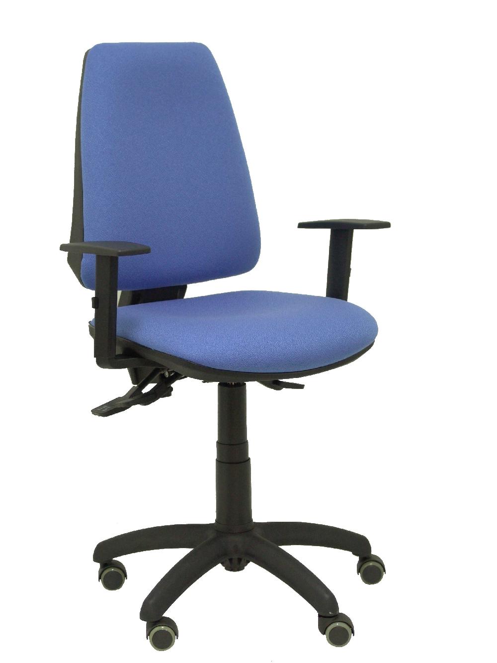 piqueras y crespo Silla Elche S bali azul claro brazos regulables ruedas de parqué