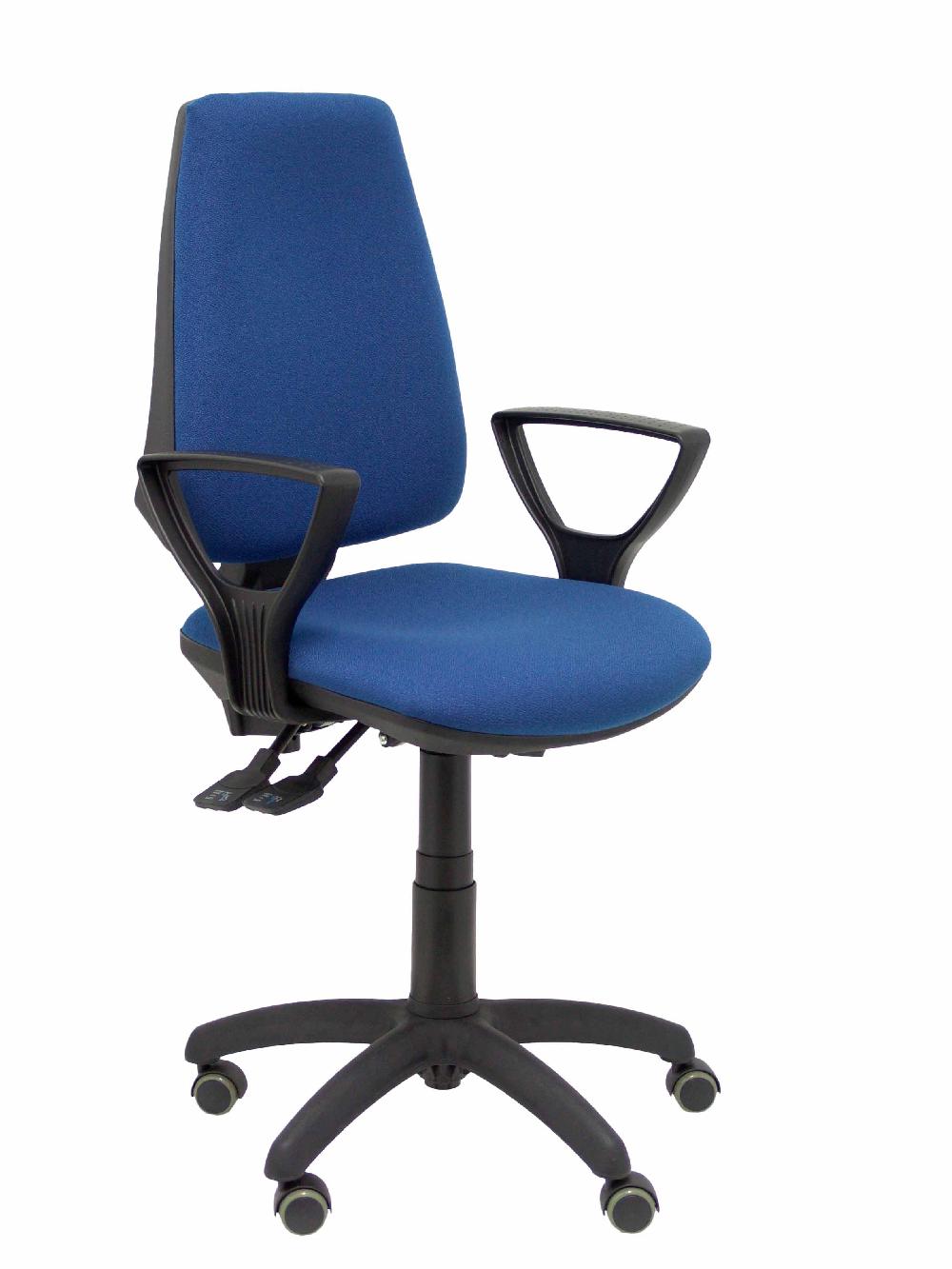 piqueras y crespo Silla Elche S bali azul marino brazos fijos ruedas de parqué