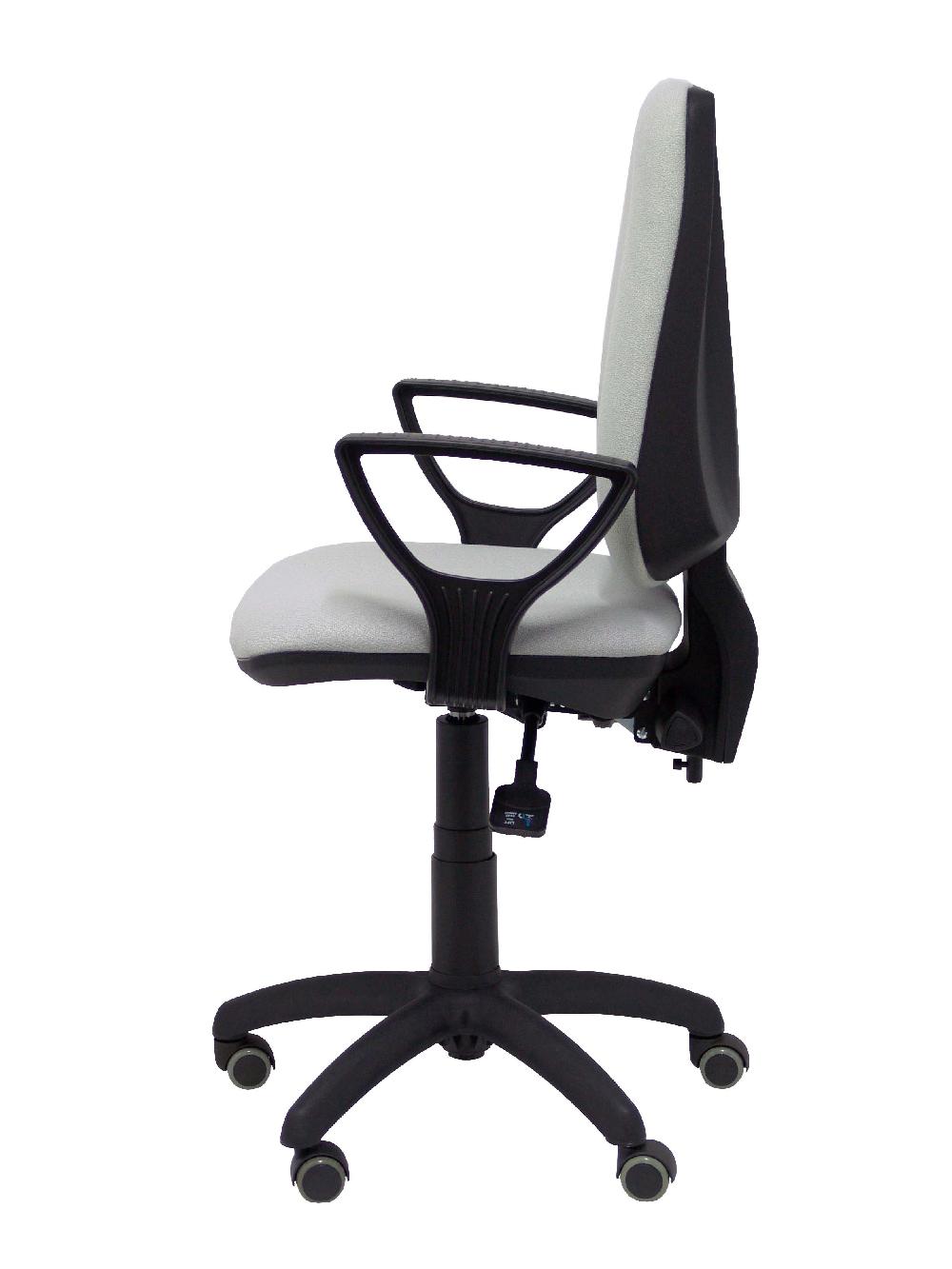 Piqueras Y Crespo Silla Elche S Bali Gris Claro Brazos Fijos Ruedas De Parqué