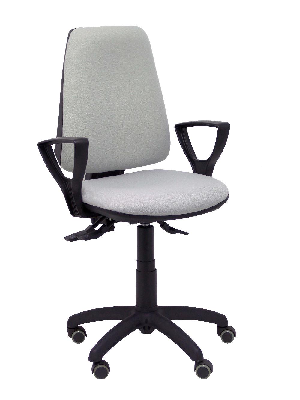 piqueras y crespo Silla Elche S bali gris claro brazos fijos ruedas de parqué