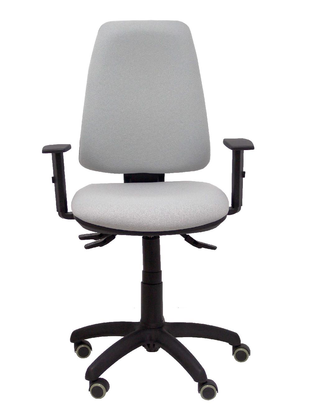 Piqueras Y Crespo Silla Elche S Bali Gris Claro Brazos Regulables Ruedas De Parqué