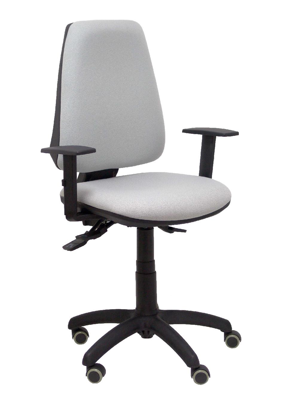 piqueras y crespo Silla Elche S bali gris claro brazos regulables ruedas de parqué