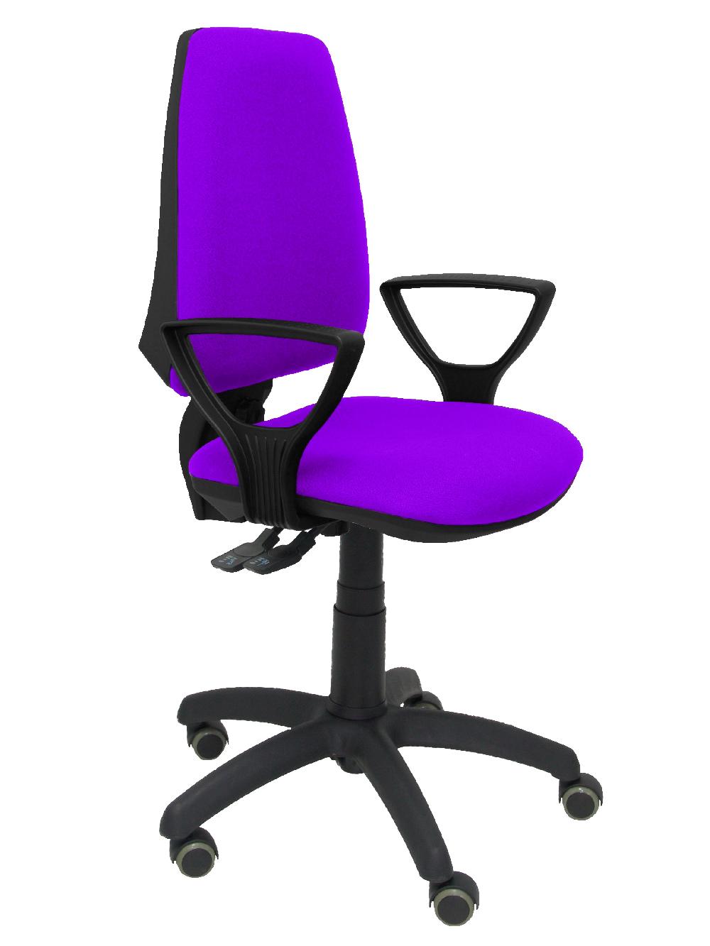 piqueras y crespo Silla Elche S bali lila brazos fijos ruedas de parqué