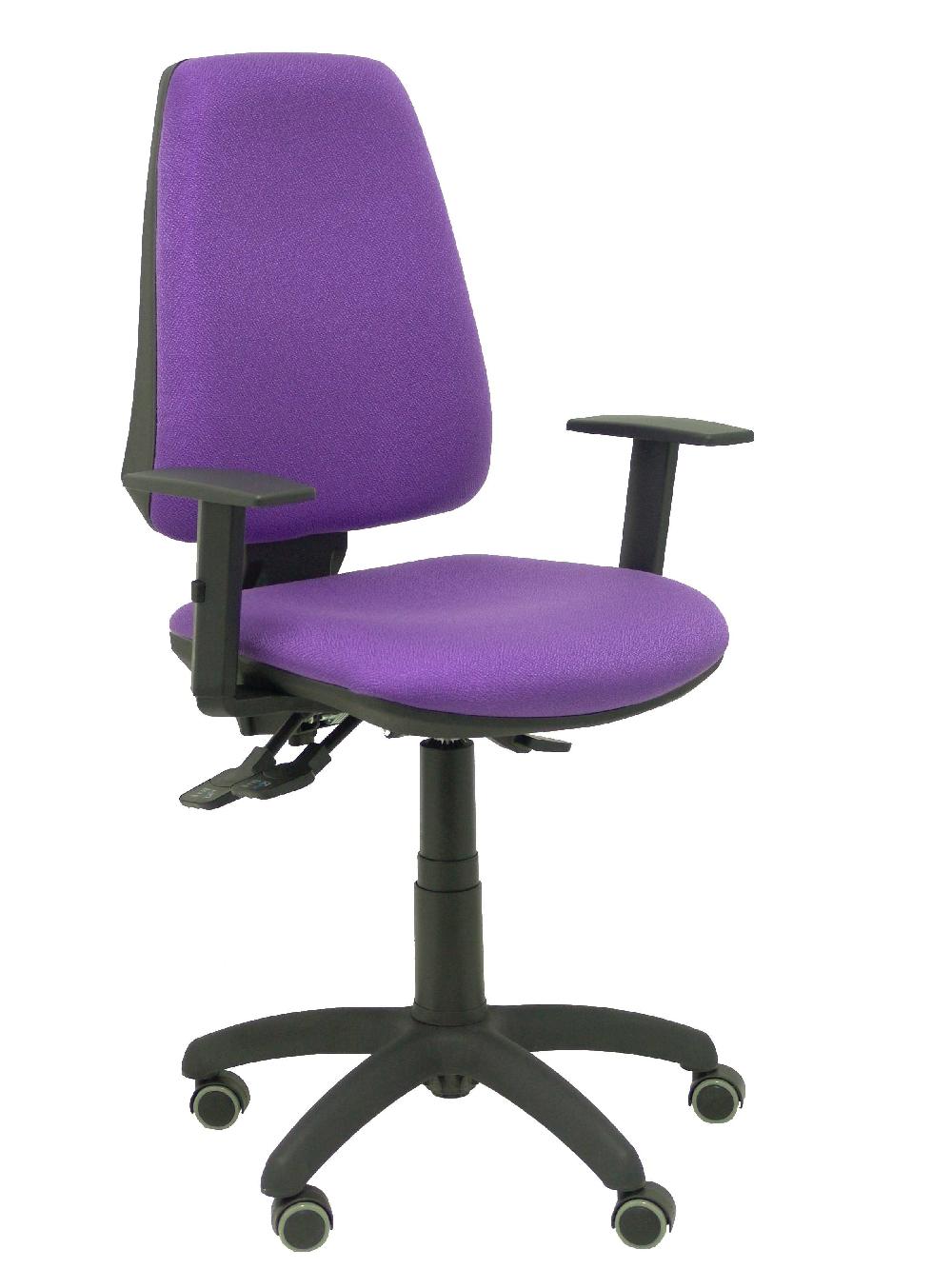 piqueras y crespo Silla Elche S bali lila brazos regulables ruedas de parqué