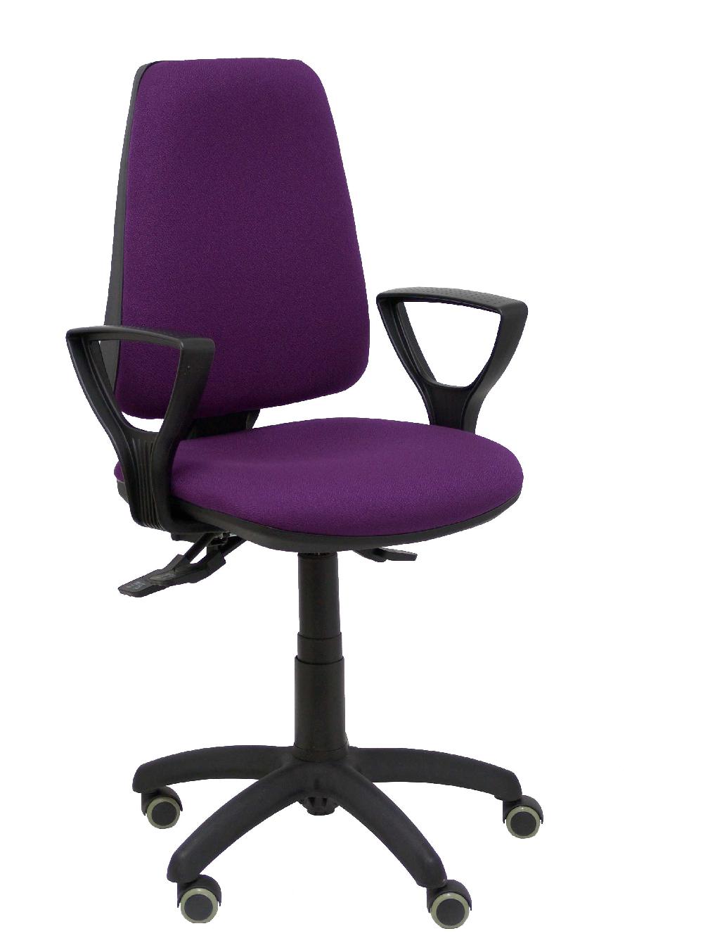 piqueras y crespo Silla Elche S bali morado brazos fijos ruedas de parqué