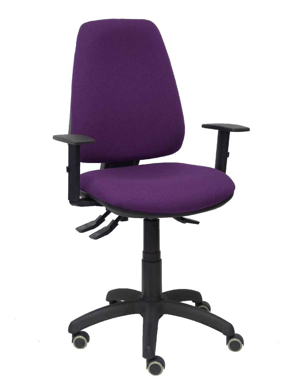 piqueras y crespo Silla Elche S bali morado brazos regulables ruedas de parqué