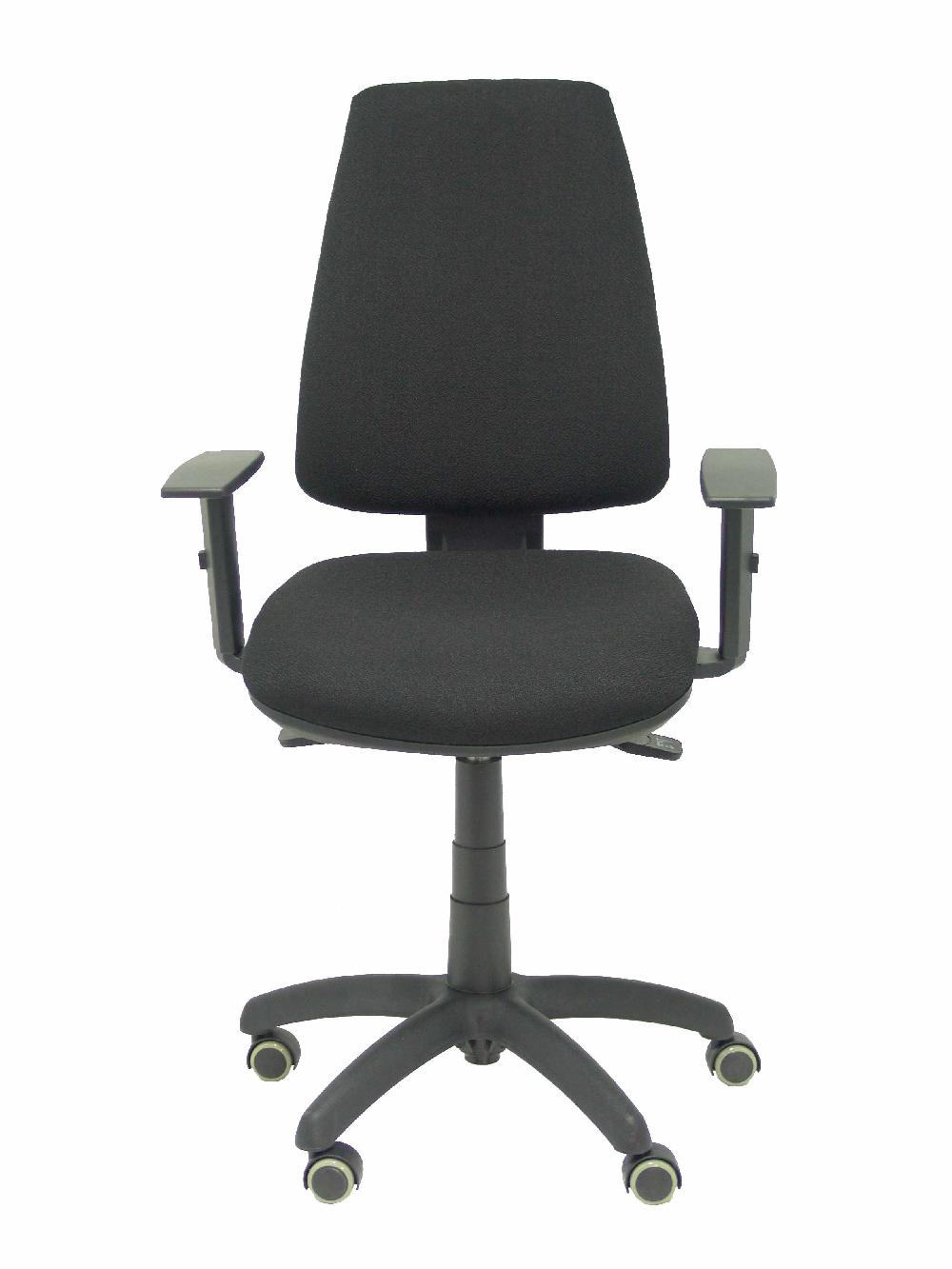 Piqueras Y Crespo Silla Elche S Bali Negro Brazos Regulables Ruedas De Parqué