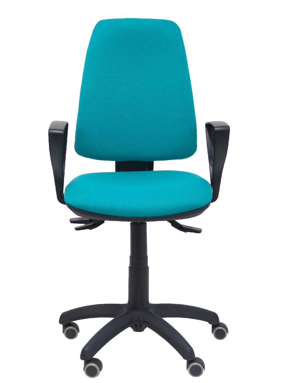 Piqueras Y Crespo Silla Elche S Bali Turquesa Brazos Fijos Ruedas De Parqué