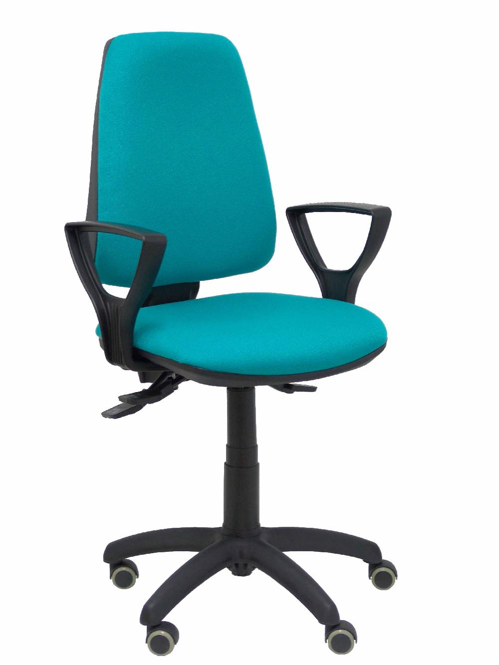 piqueras y crespo Silla Elche S bali turquesa brazos fijos ruedas de parqué