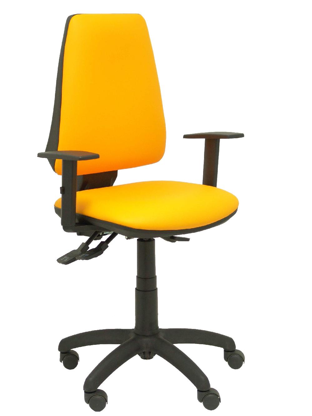 Piqueras Y Crespo Silla Elche S Similpiel Naranja Brazos Regulables