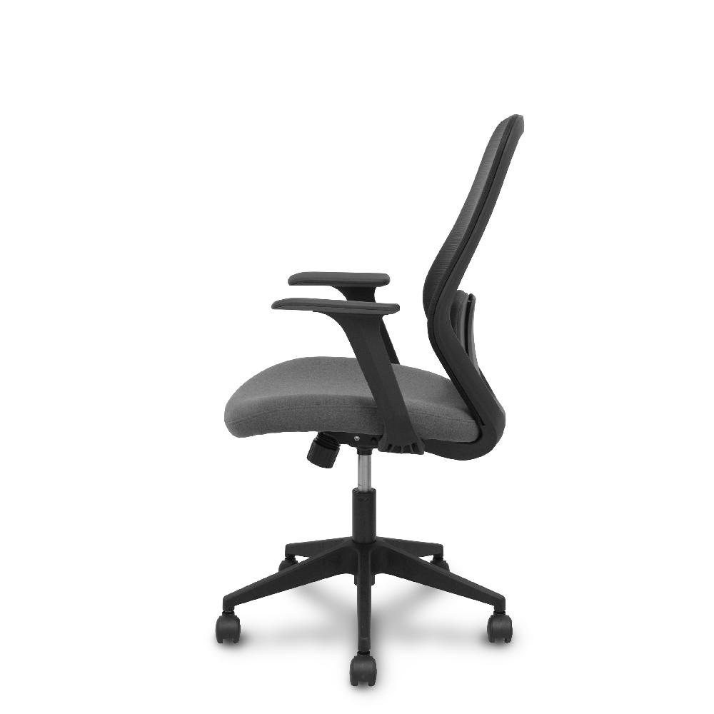 Piqueras Y Crespo Silla Ergo529 Respaldo Malla Negro Asiento Tela Gris Base Piramidal Ruedas Nailon