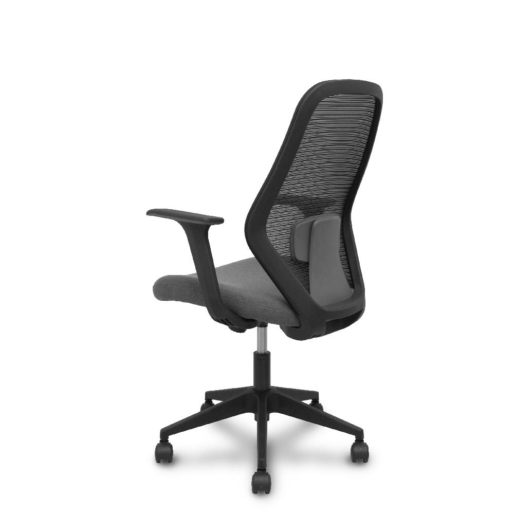 Piqueras Y Crespo Silla Ergo529 Respaldo Malla Negro Asiento Tela Gris Base Piramidal Ruedas Nailon