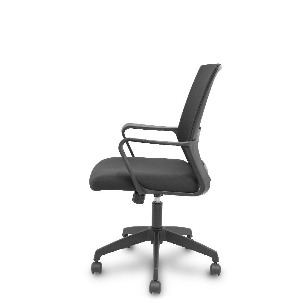 Piqueras Y Crespo Silla Ergo535 Negra Basculante Respaldo Malla Negro Asiento Tela Negro Ruedas Nailon