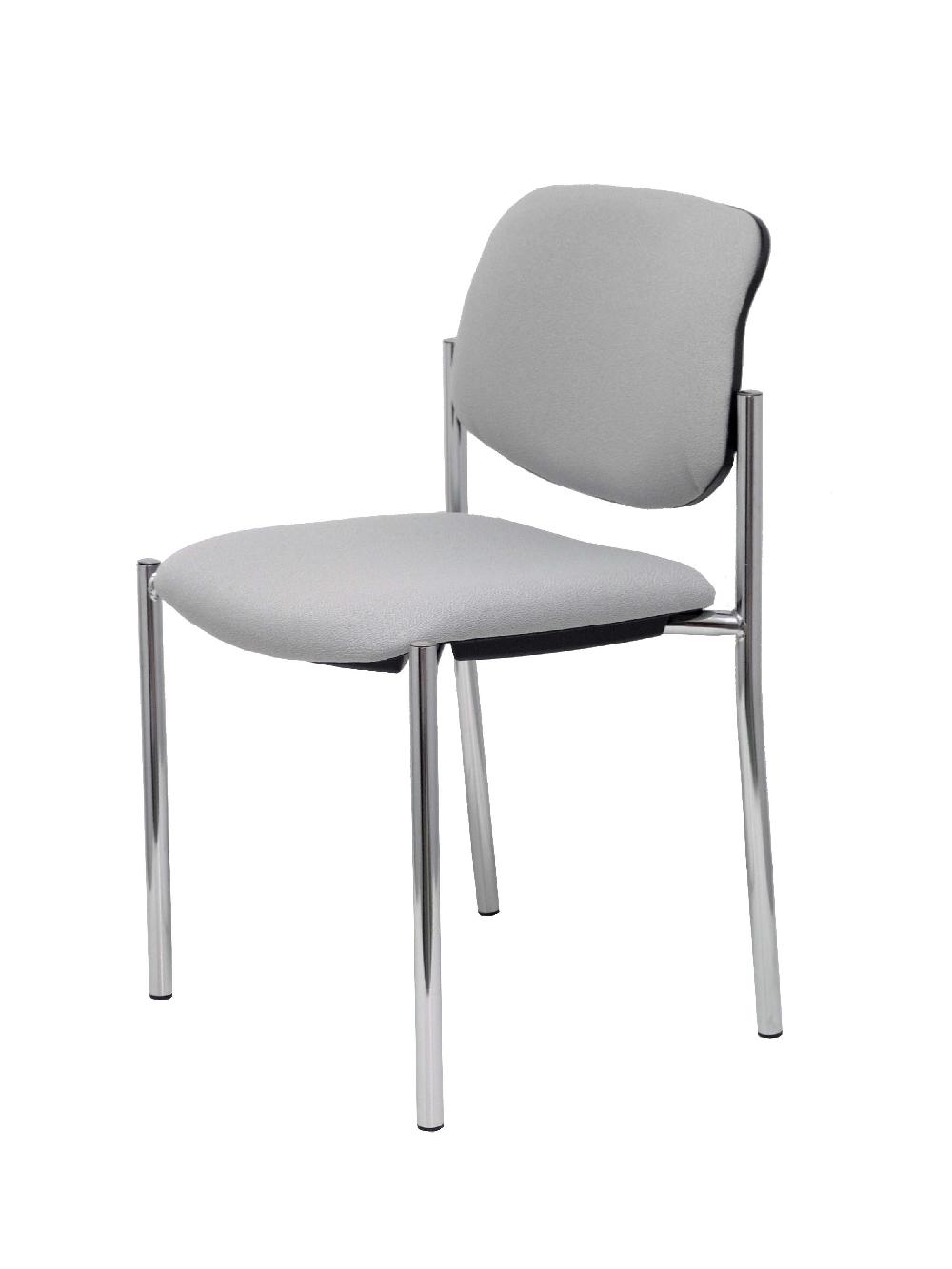 Piqueras Y Crespo Silla Fija Styl Bali Gris Chasis Cromo