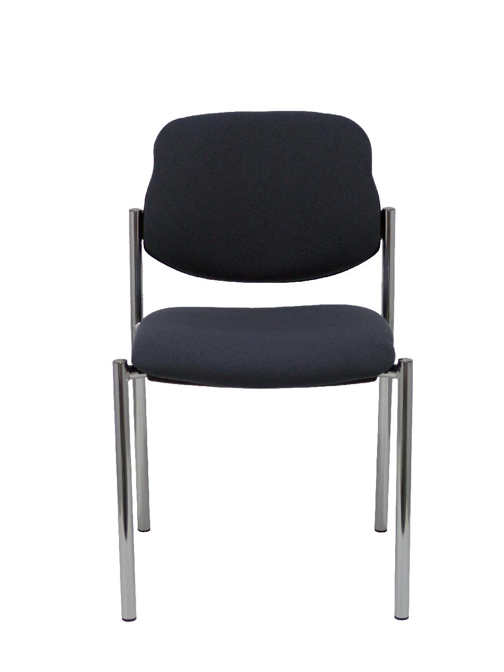 Piqueras Y Crespo Silla Fija Styl Bali Gris Oscuro Chasis Cromo