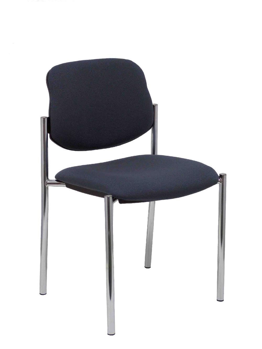 piqueras y crespo Silla fija Styl bali gris oscuro chasis cromo