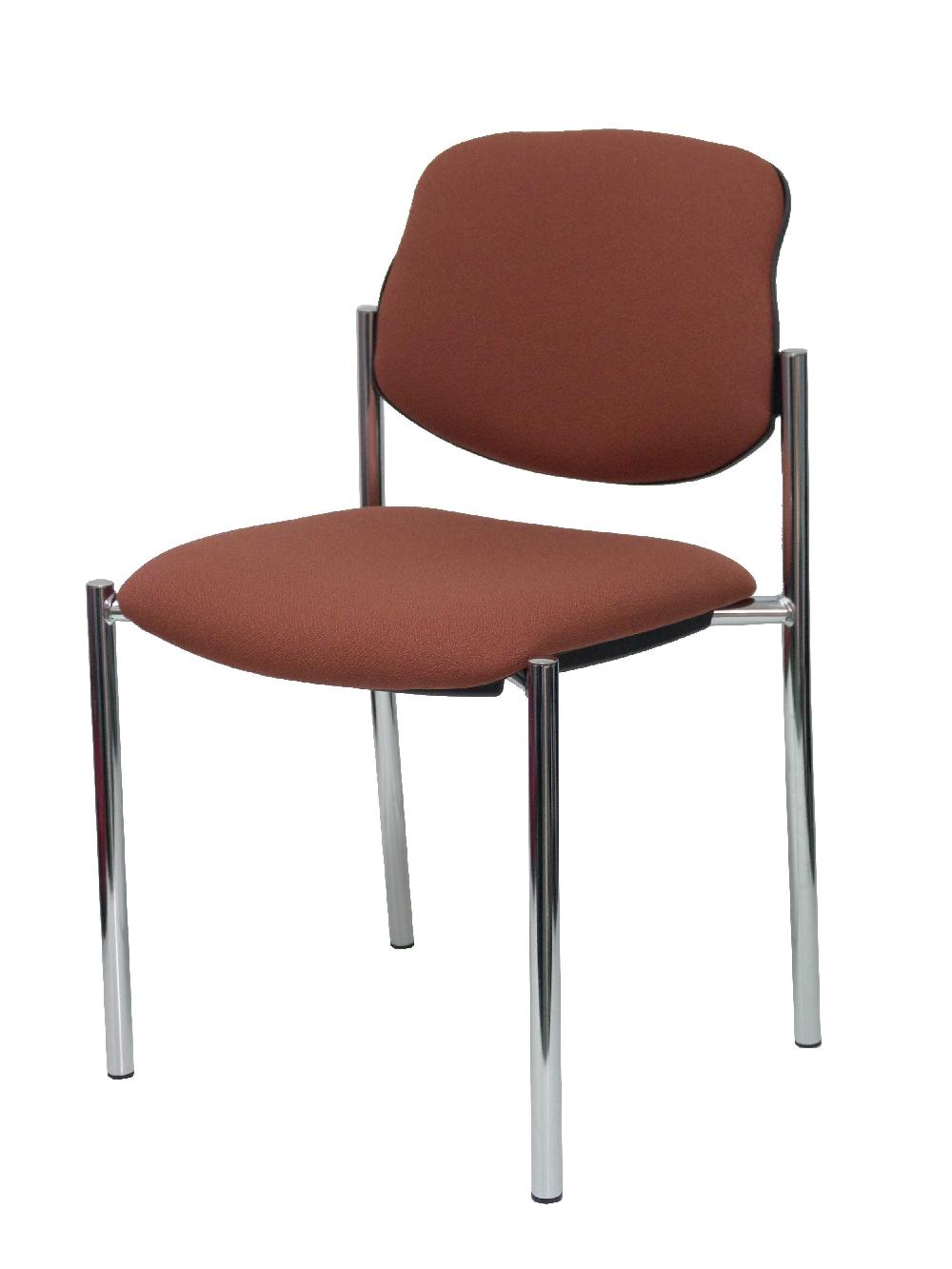 Piqueras Y Crespo Silla Fija Styl Bali Marrón Chasis Cromo