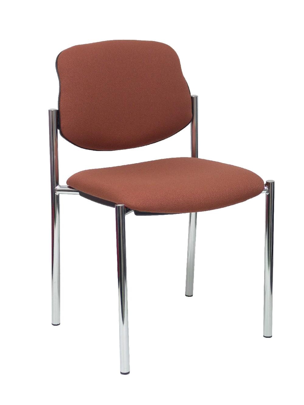 piqueras y crespo Silla fija Styl bali marrón chasis cromo