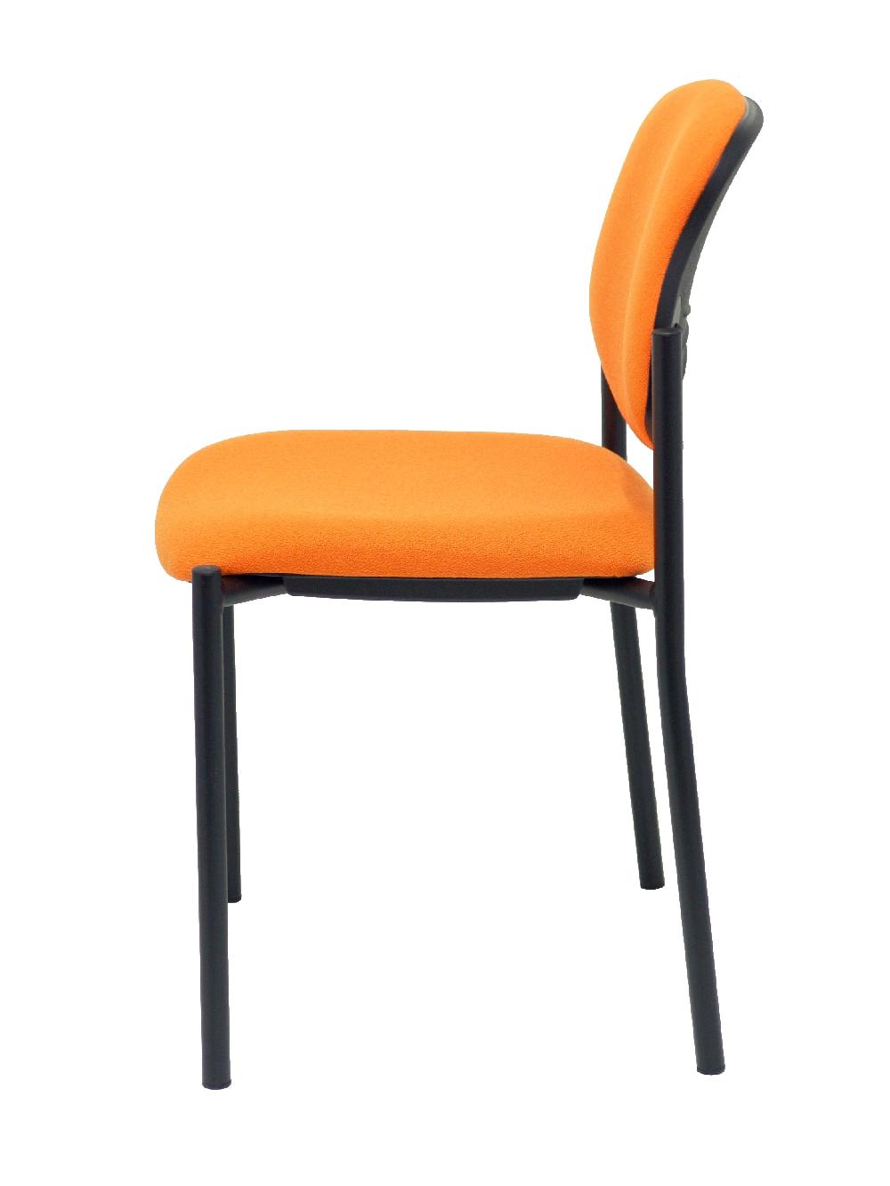 Piqueras Y Crespo Silla Fija Styl Bali Naranja Chasis Negro