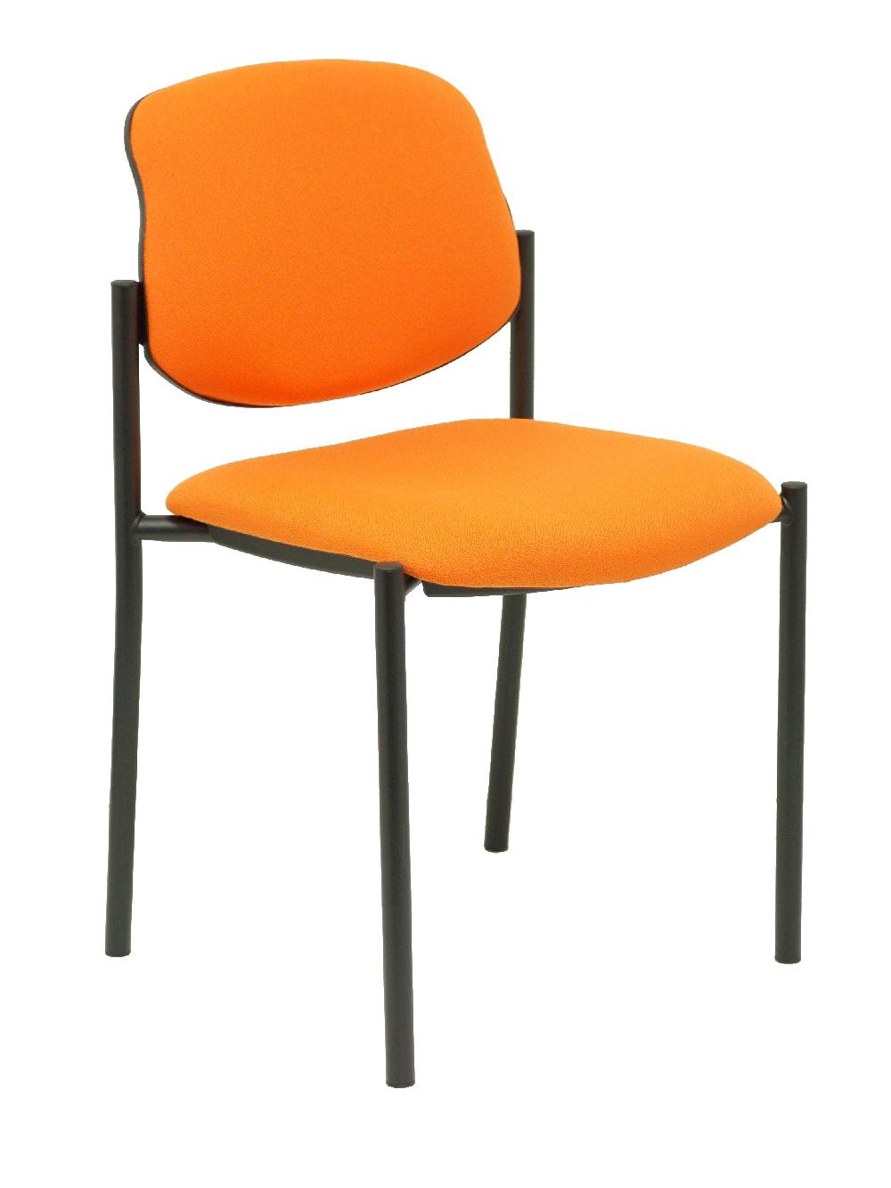 piqueras y crespo Silla fija Styl bali naranja chasis negro