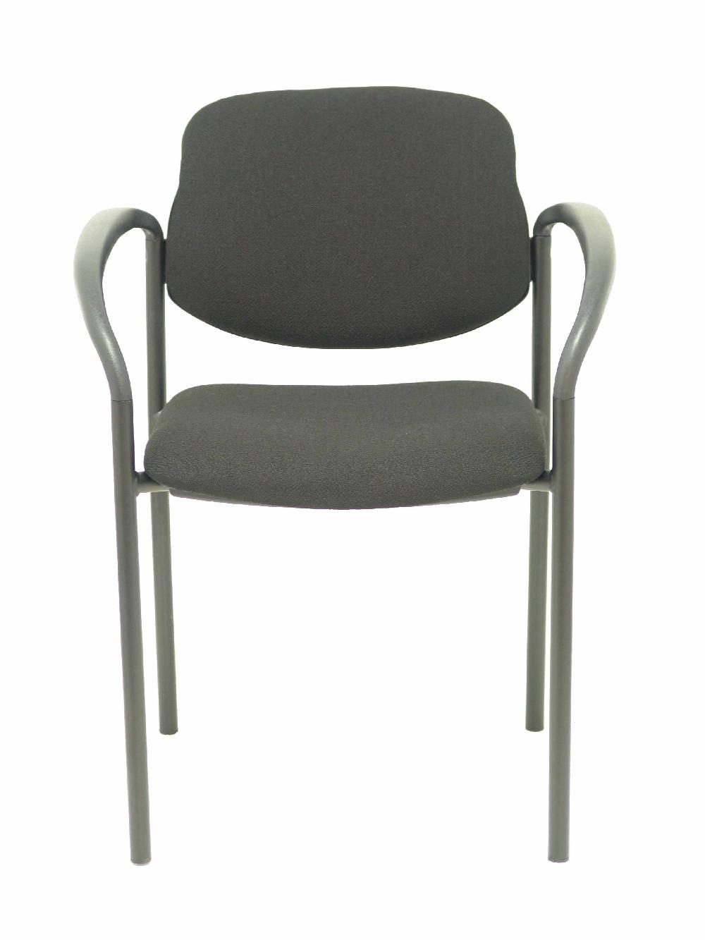 Piqueras Y Crespo Silla Fija Styl Bali Negro Chasis Negro Con Brazos