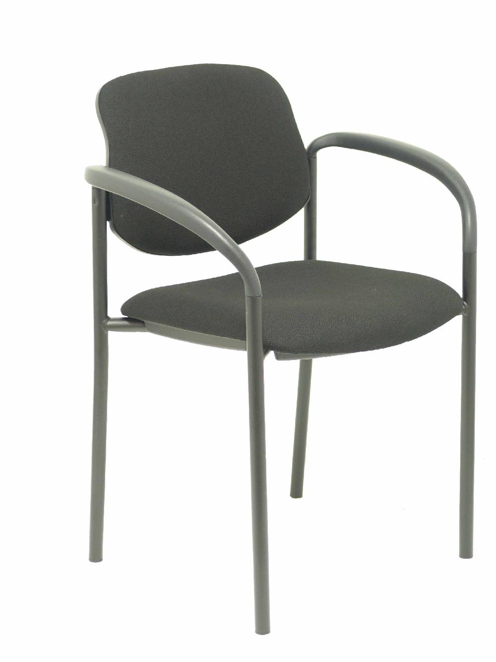 piqueras y crespo Silla fija Styl bali negro chasis negro con brazos