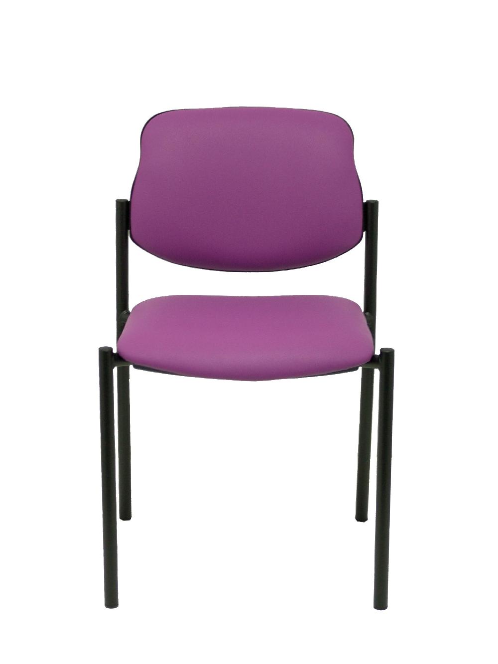 Piqueras Y Crespo Silla Fija Styl Similpiel Morado Chasis Negro