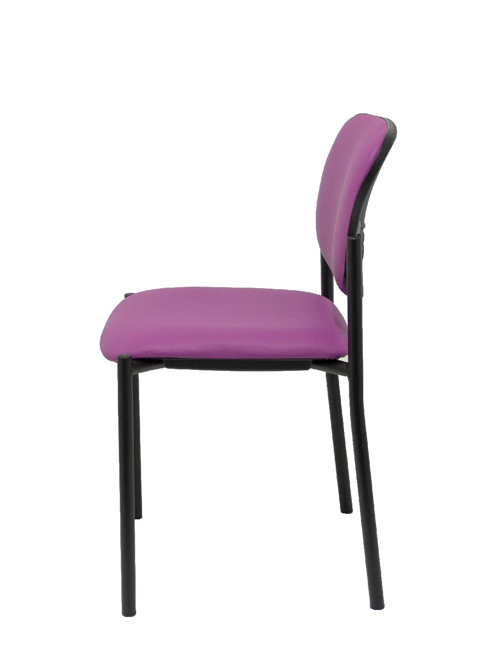 Piqueras Y Crespo Silla Fija Styl Similpiel Morado Chasis Negro