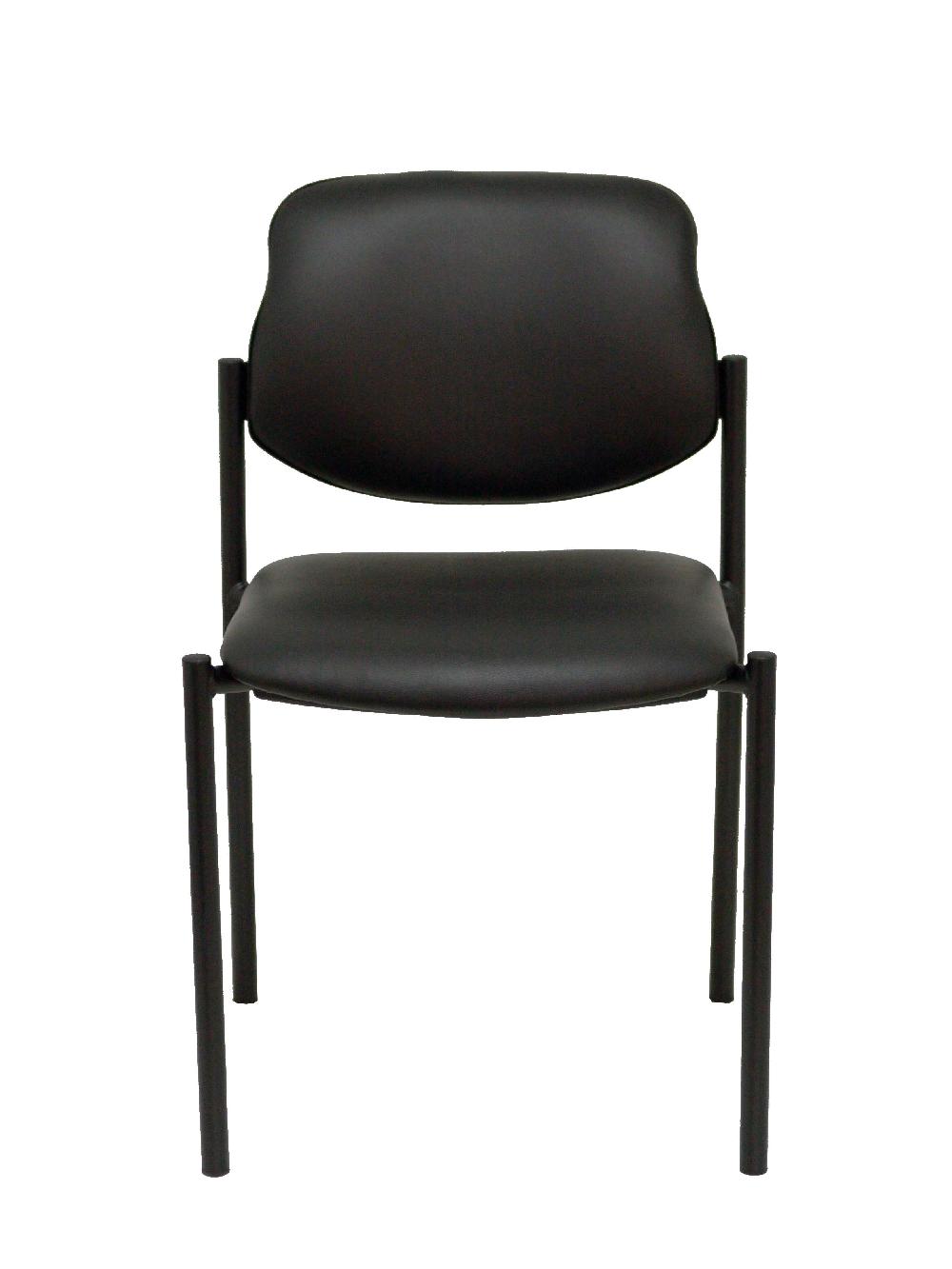 Piqueras Y Crespo Silla Fija Styl Similpiel Negro Chasis Negro