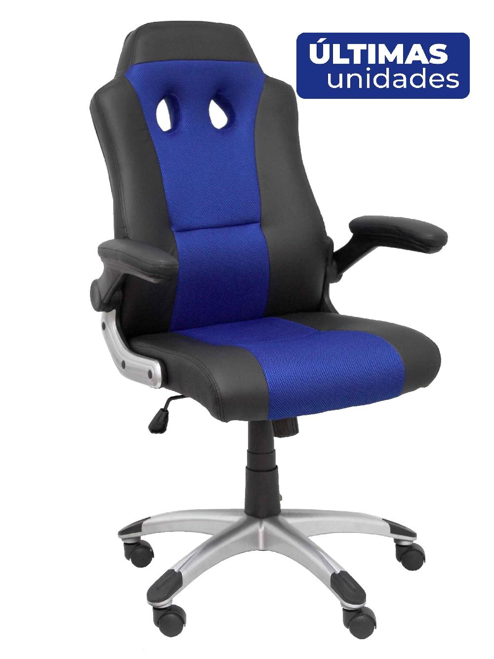 piqueras y crespo Silla gaming Talave similpiel negro y azul