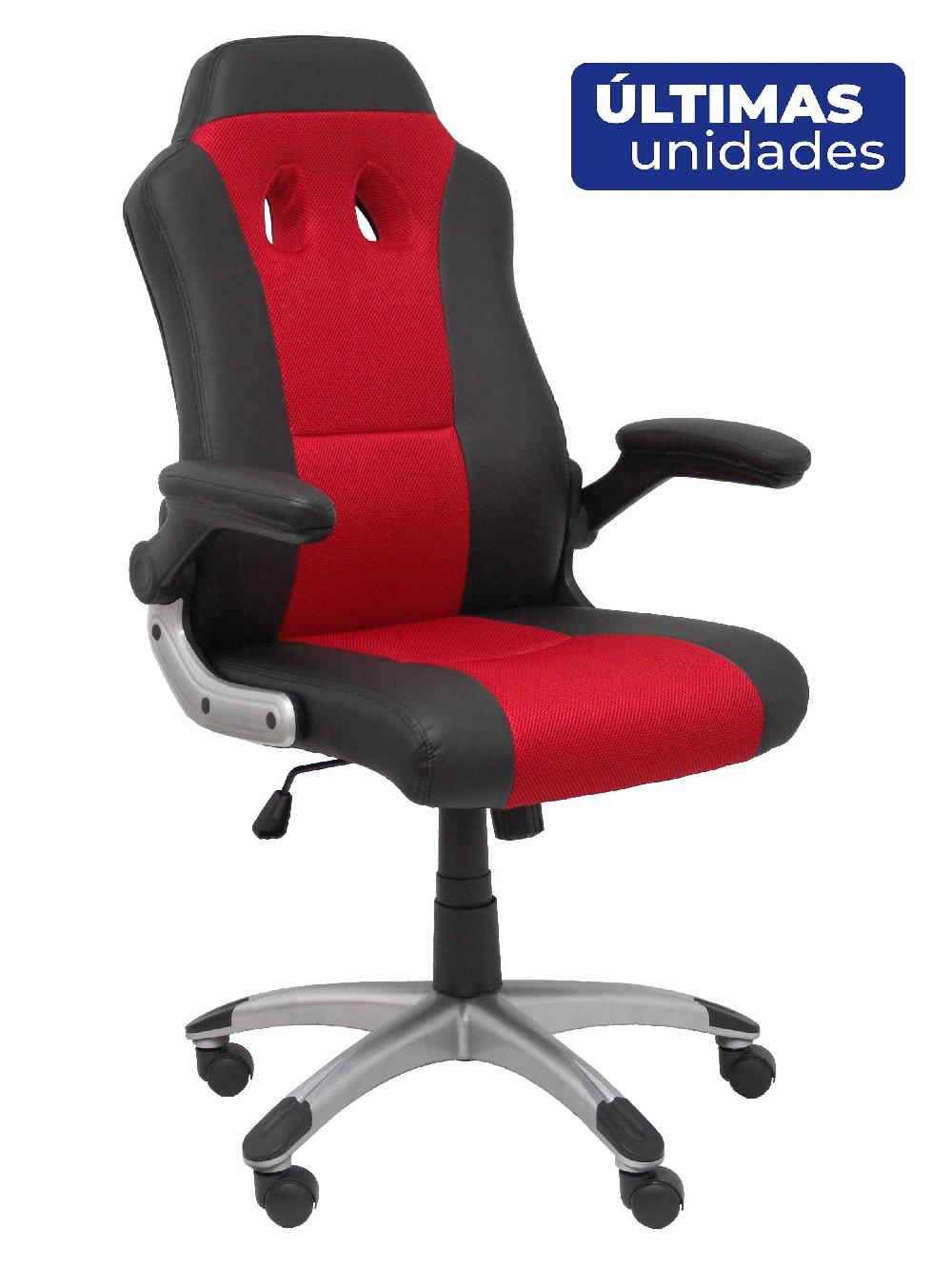 piqueras y crespo Silla gaming Talave similpiel negro y rojo