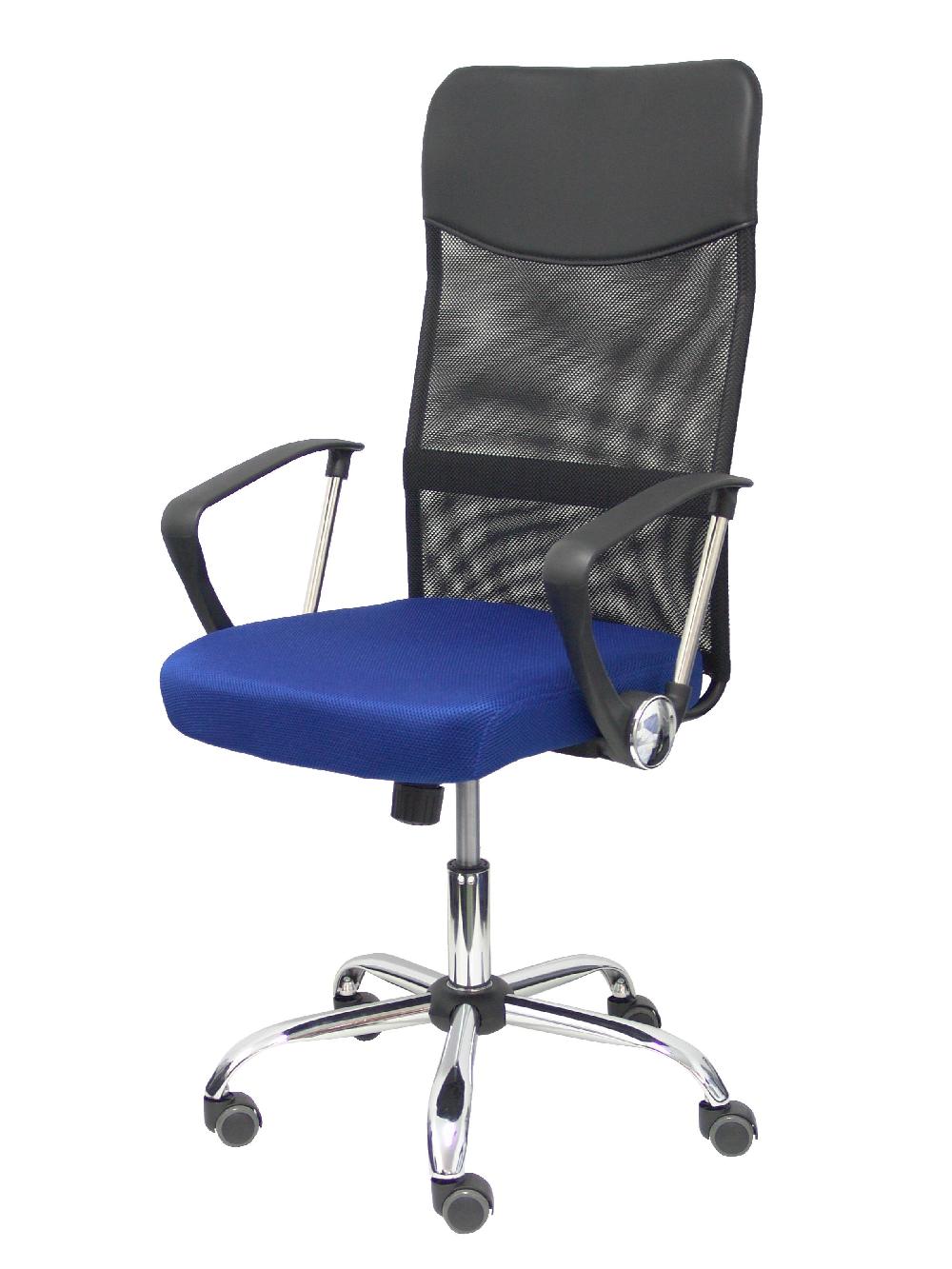 Piqueras Y Crespo Silla Gontar Respaldo Malla Negro Asiento Azul
