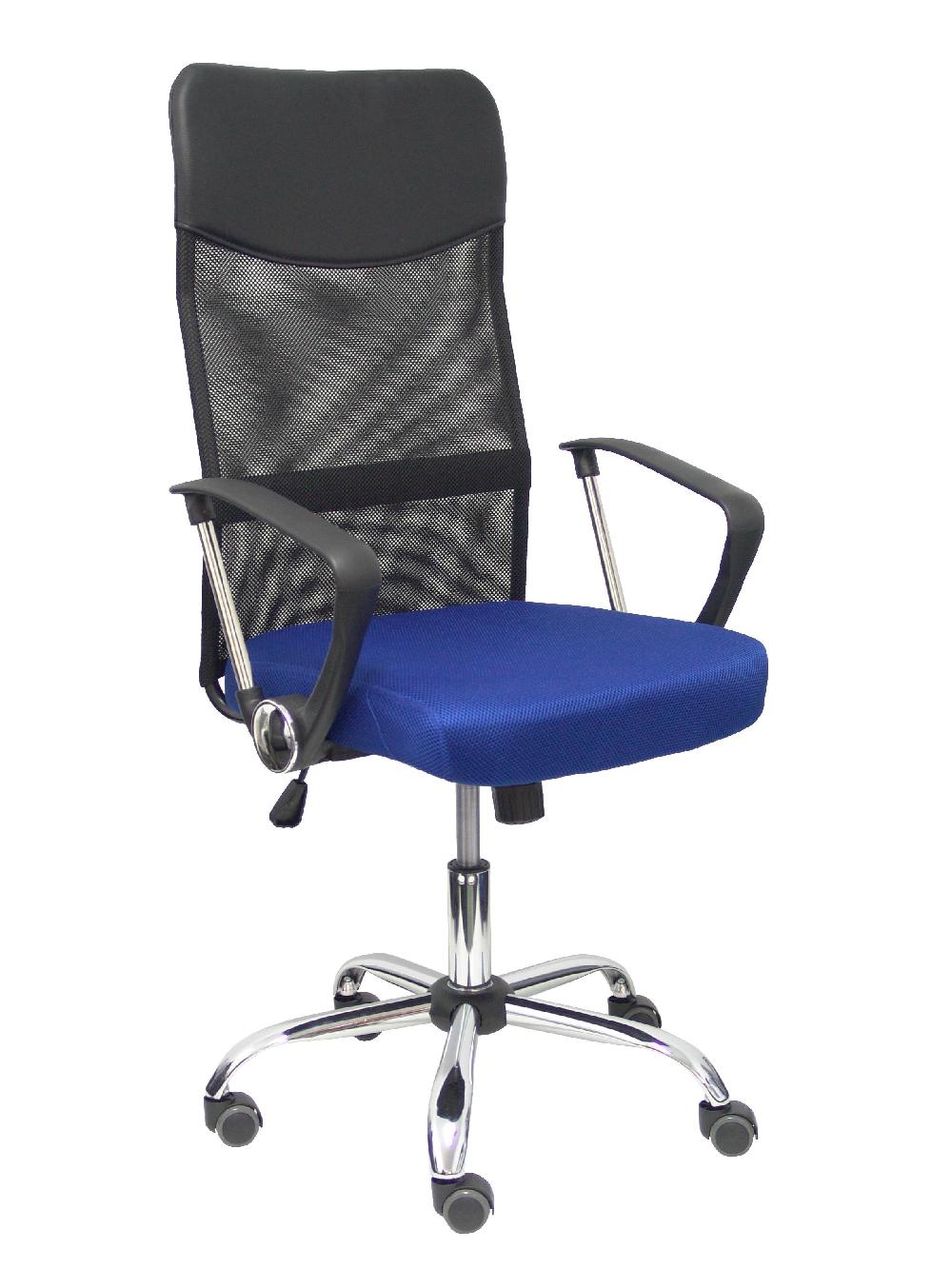 piqueras y crespo Silla Gontar respaldo malla negro asiento azul