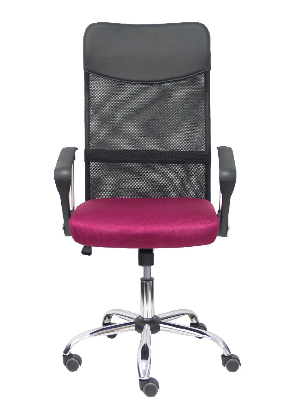 Piqueras Y Crespo Silla Gontar Respaldo Malla Negro Asiento Granate