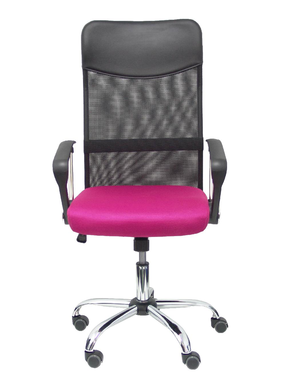 Piqueras Y Crespo Silla Gontar Respaldo Malla Negro Asiento Rosa