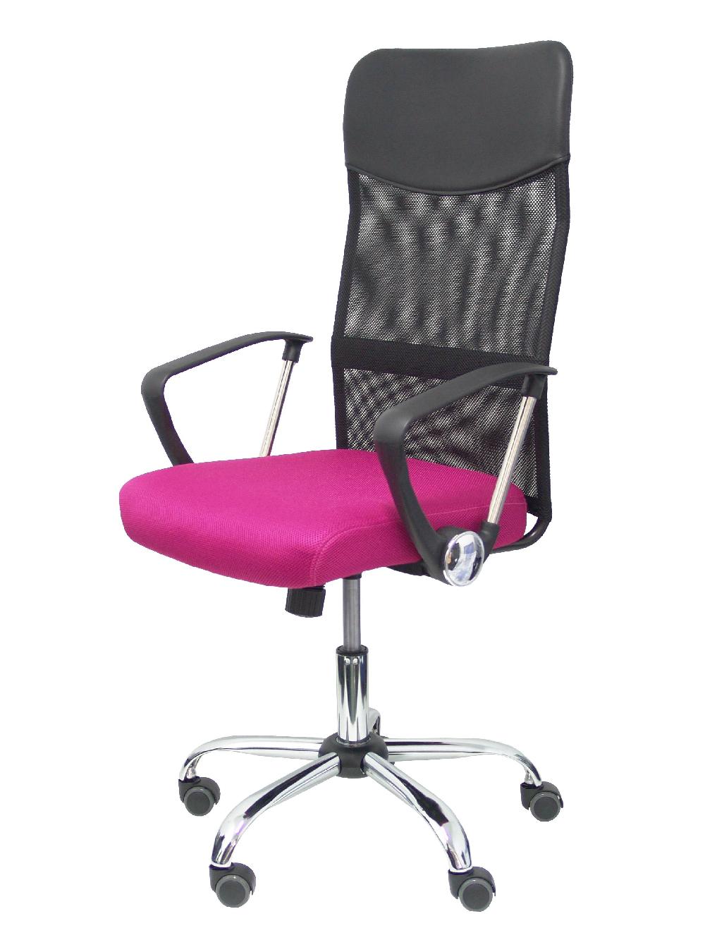 Piqueras Y Crespo Silla Gontar Respaldo Malla Negro Asiento Rosa