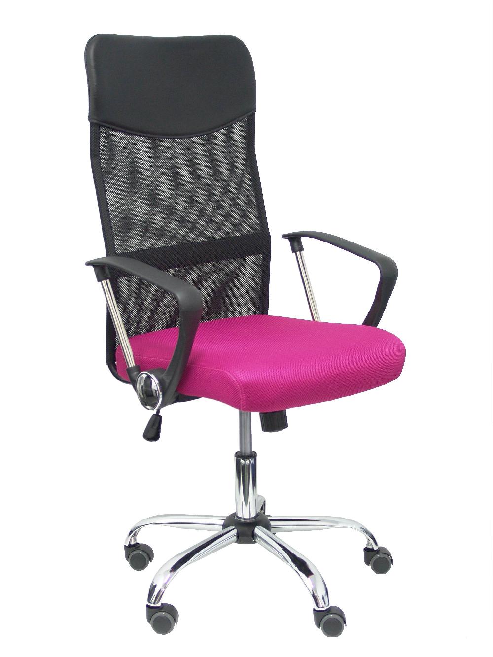 piqueras y crespo Silla Gontar respaldo malla negro asiento rosa