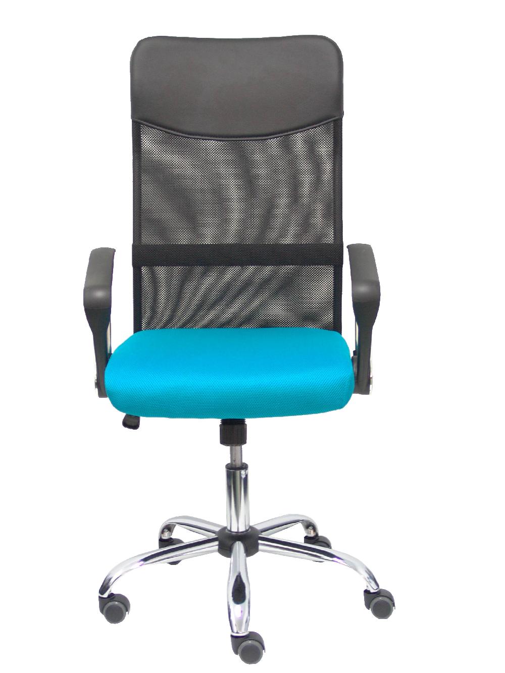 Piqueras Y Crespo Silla Gontar Respaldo Malla Negro Asiento Turquesa