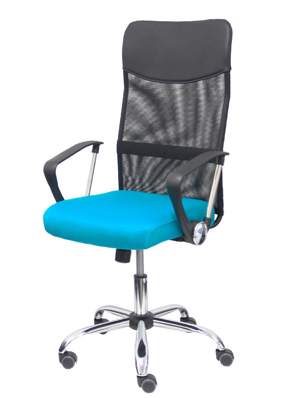 Piqueras Y Crespo Silla Gontar Respaldo Malla Negro Asiento Turquesa