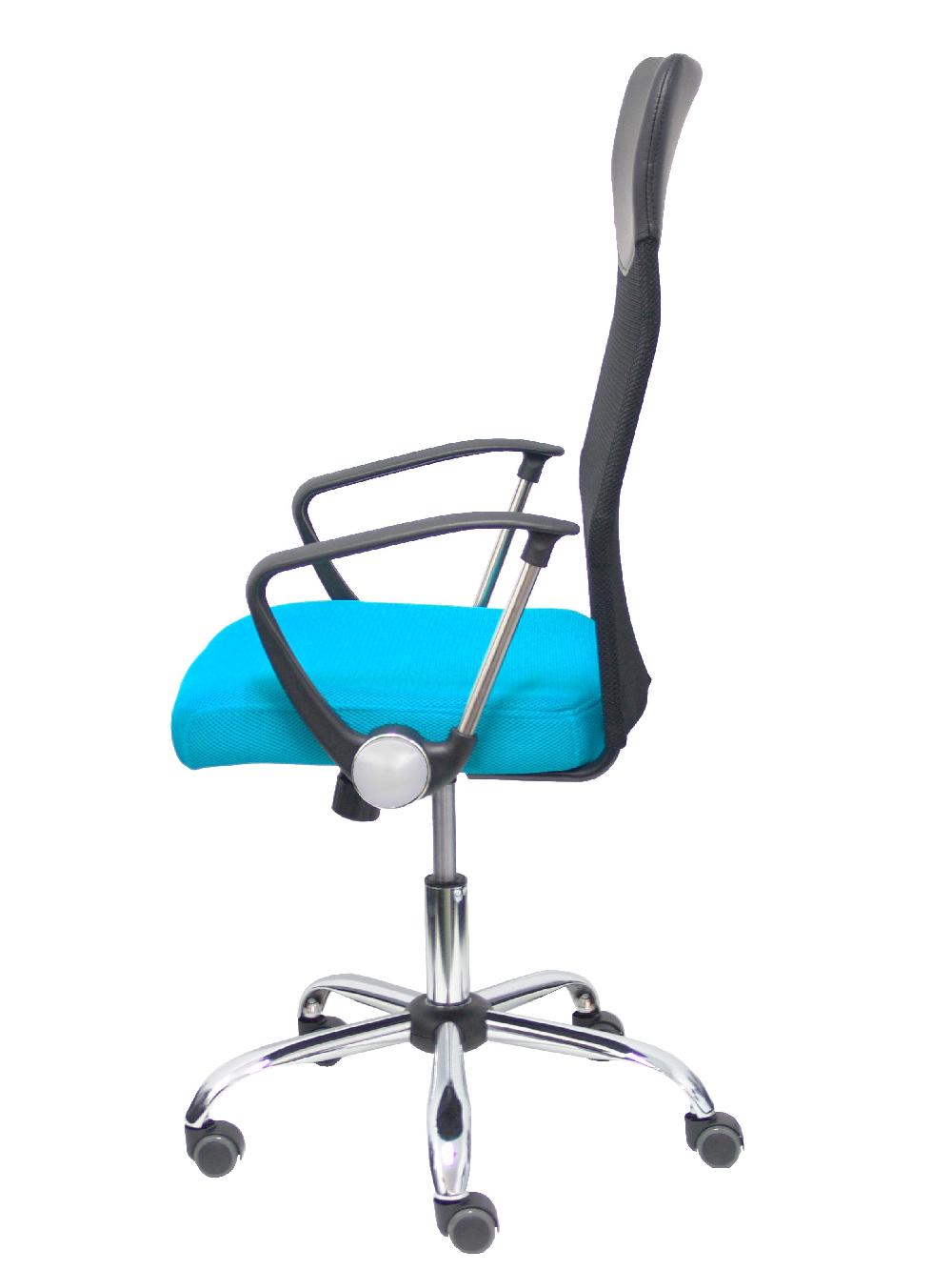 Piqueras Y Crespo Silla Gontar Respaldo Malla Negro Asiento Turquesa