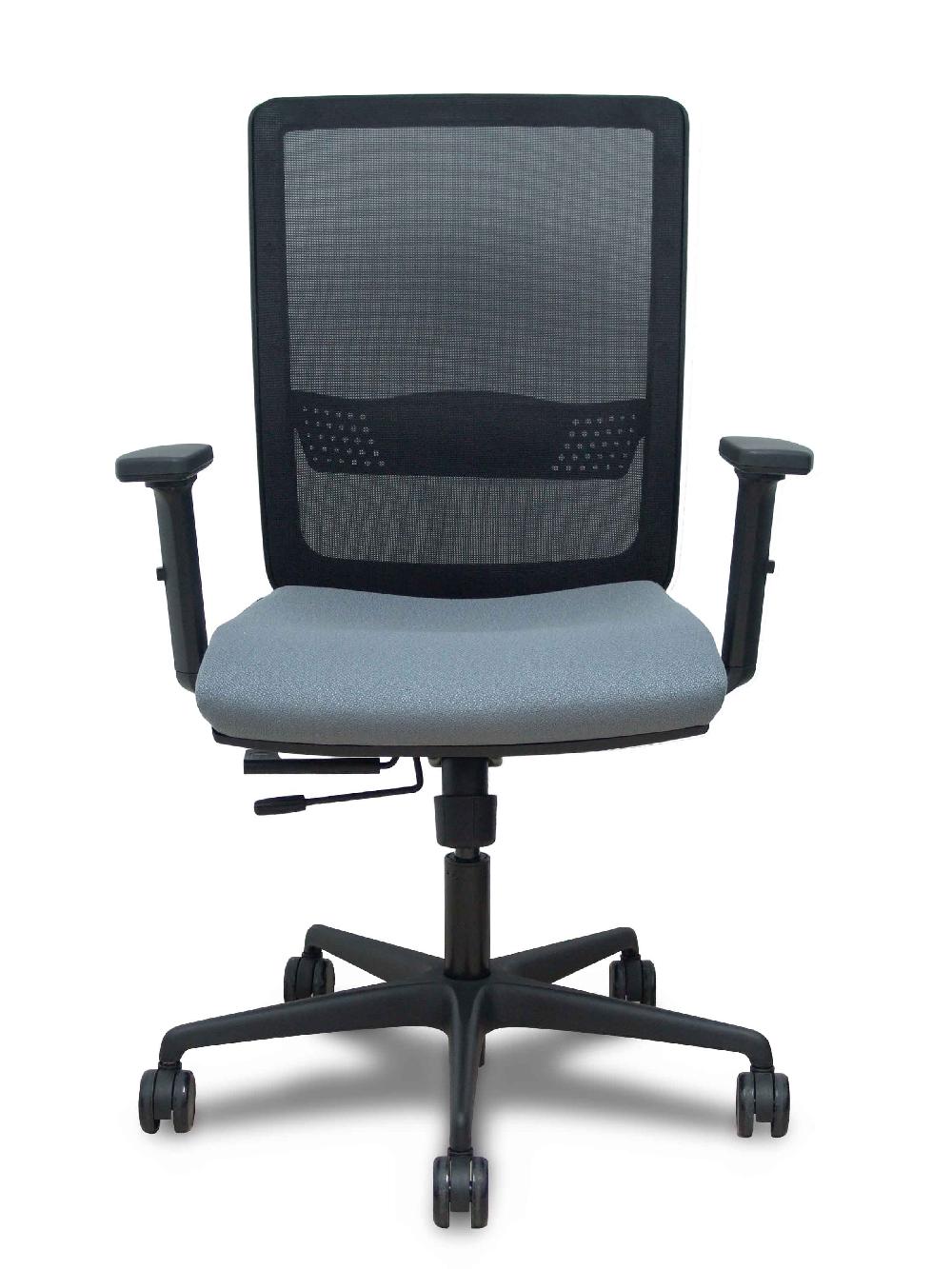 Piqueras Y Crespo Silla Haches Traslack Malla Negra Asiento Bali Gris Brazos 2D Ruedas 65