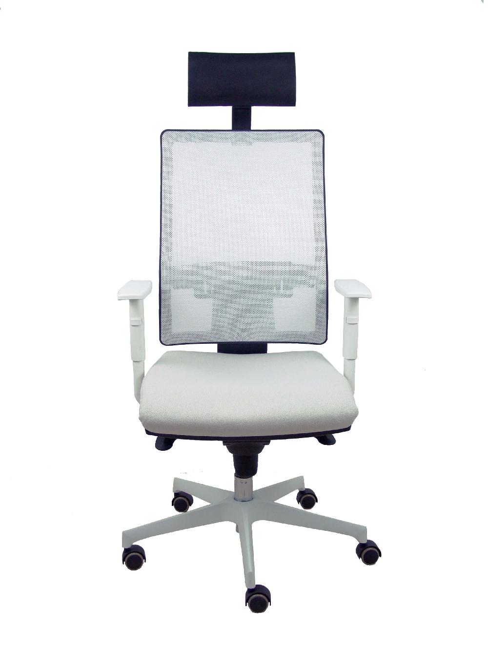 Piqueras Y Crespo Silla Horna Sincro Malla Blanca Bali Blanco Brazos Blancos Base Blanca Ruedas Parque Cabecero Fijo