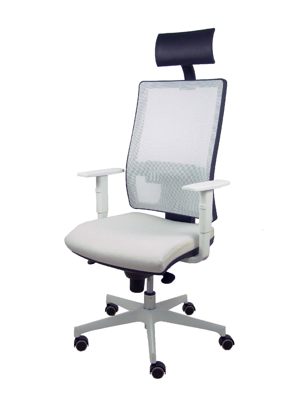 Piqueras Y Crespo Silla Horna Sincro Malla Blanca Bali Blanco Brazos Blancos Base Blanca Ruedas Parque Cabecero Fijo