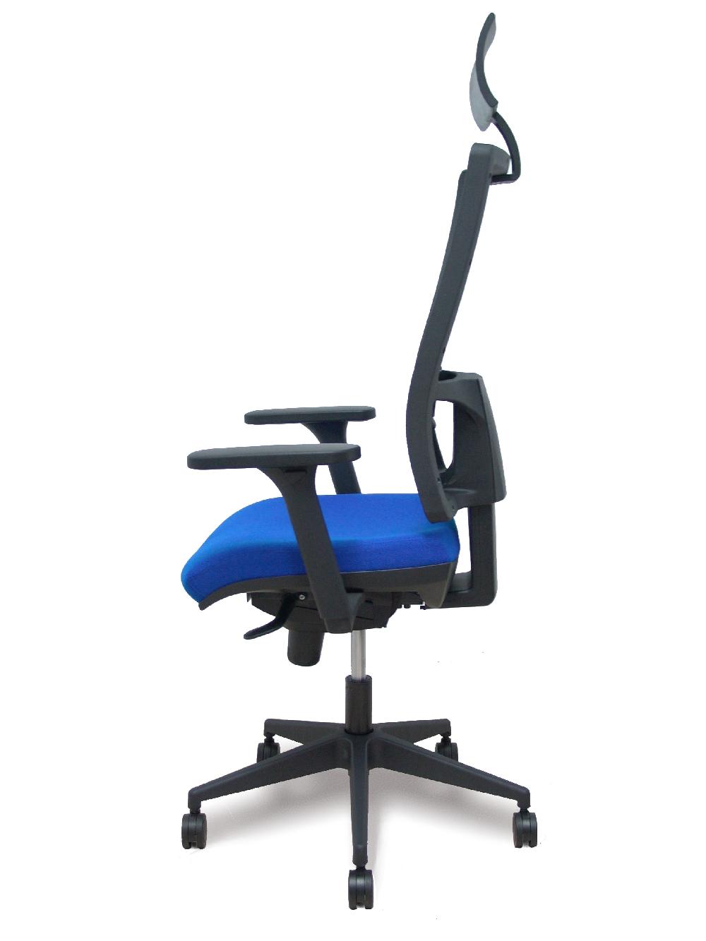 Piqueras Y Crespo Silla Horna Sincro Resp. Malla Negro Asto. Bali Azul Brazos 3D Ruedas 65mm Cabecero Fijo