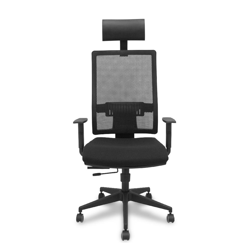 Piqueras Y Crespo Silla Horna Traslack Bali Negro Brazos 1D Con Cabecero Fijo