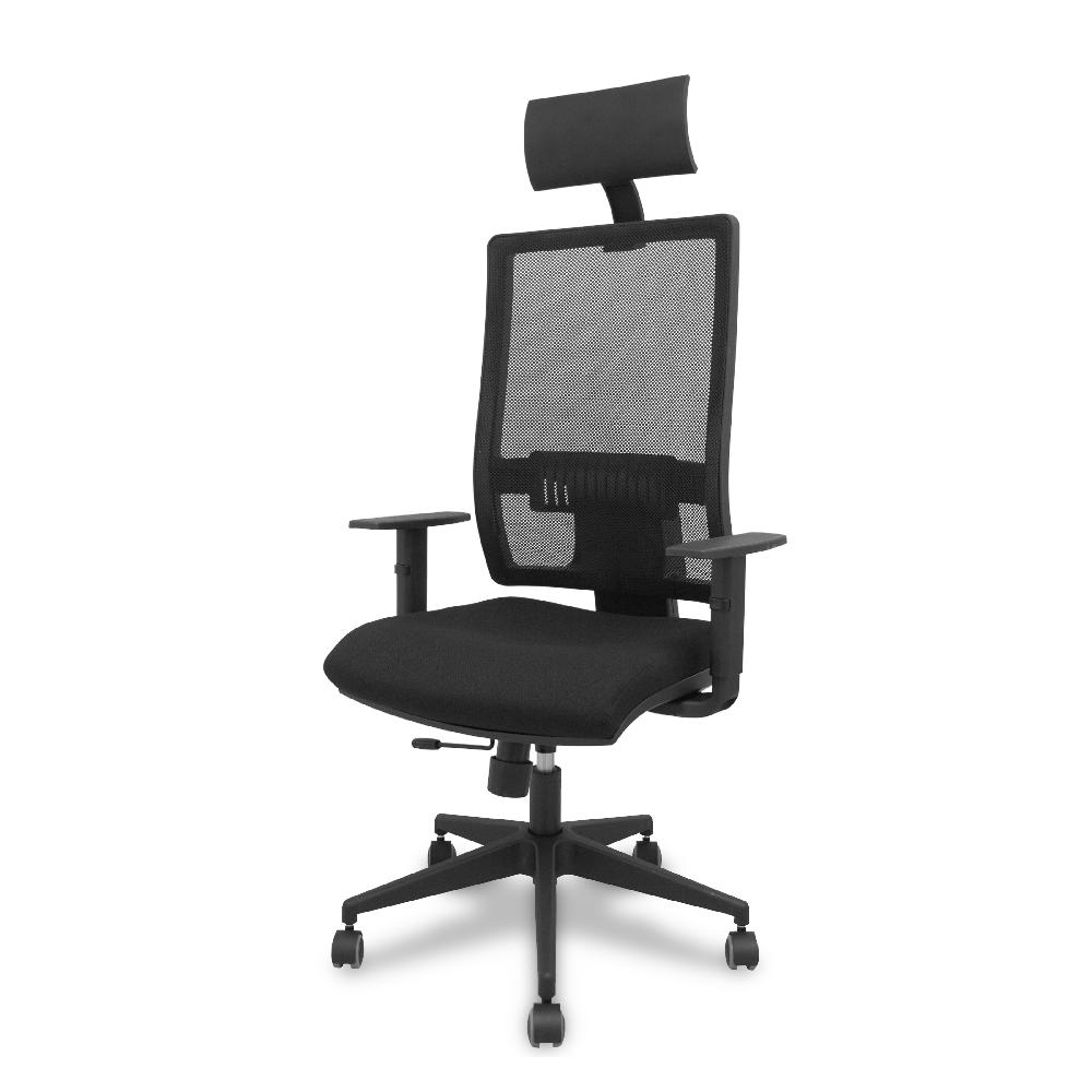 Piqueras Y Crespo Silla Horna Traslack Bali Negro Brazos 1D Con Cabecero Fijo