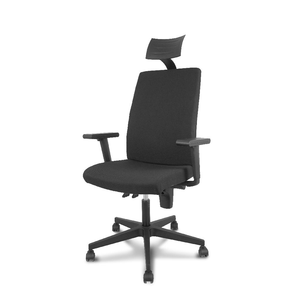Piqueras Y Crespo Silla I-Line Arán Negro Con Brazos Regulables Con Cabecero