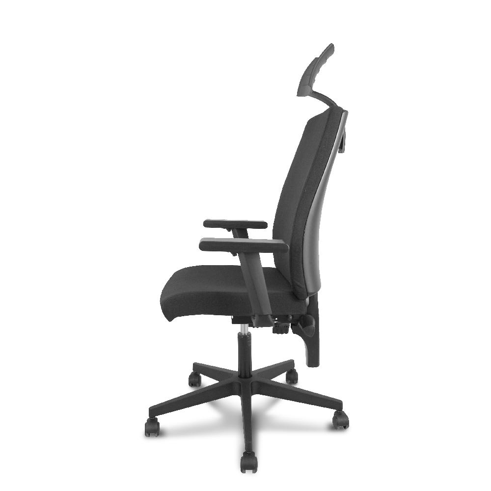 Piqueras Y Crespo Silla I-Line Arán Negro Con Brazos Regulables Con Cabecero