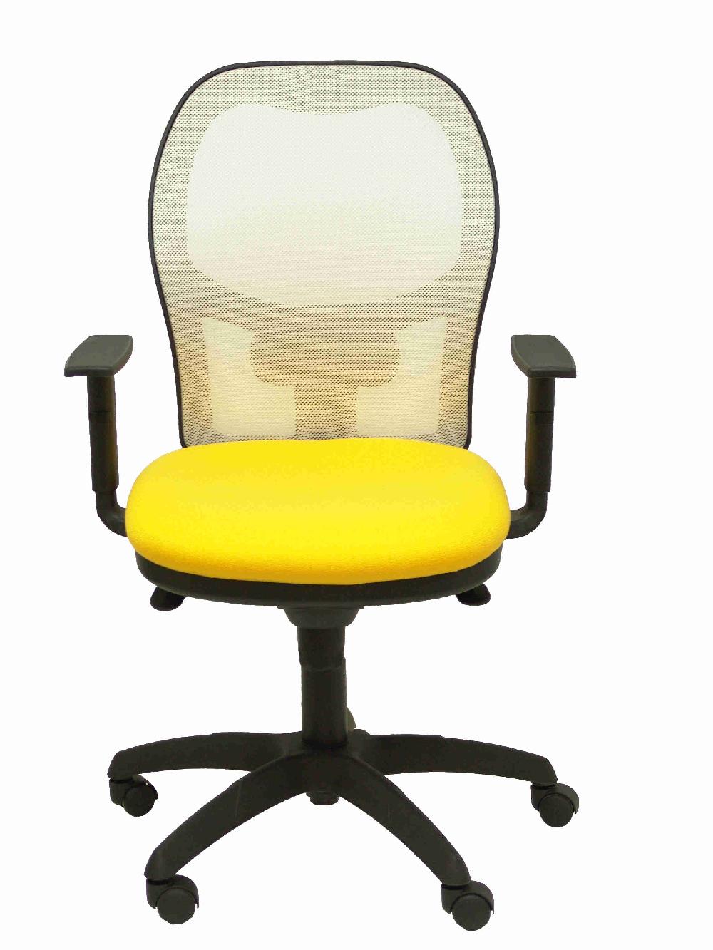 Piqueras Y Crespo Silla Jorquera Malla Blanca Asiento Bali Amarillo